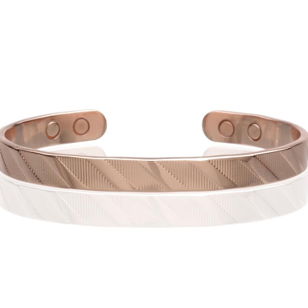 Classic Solid Copper Magnetic Bracelet Cuff Bangle Pain Therapy Energy Jewelry